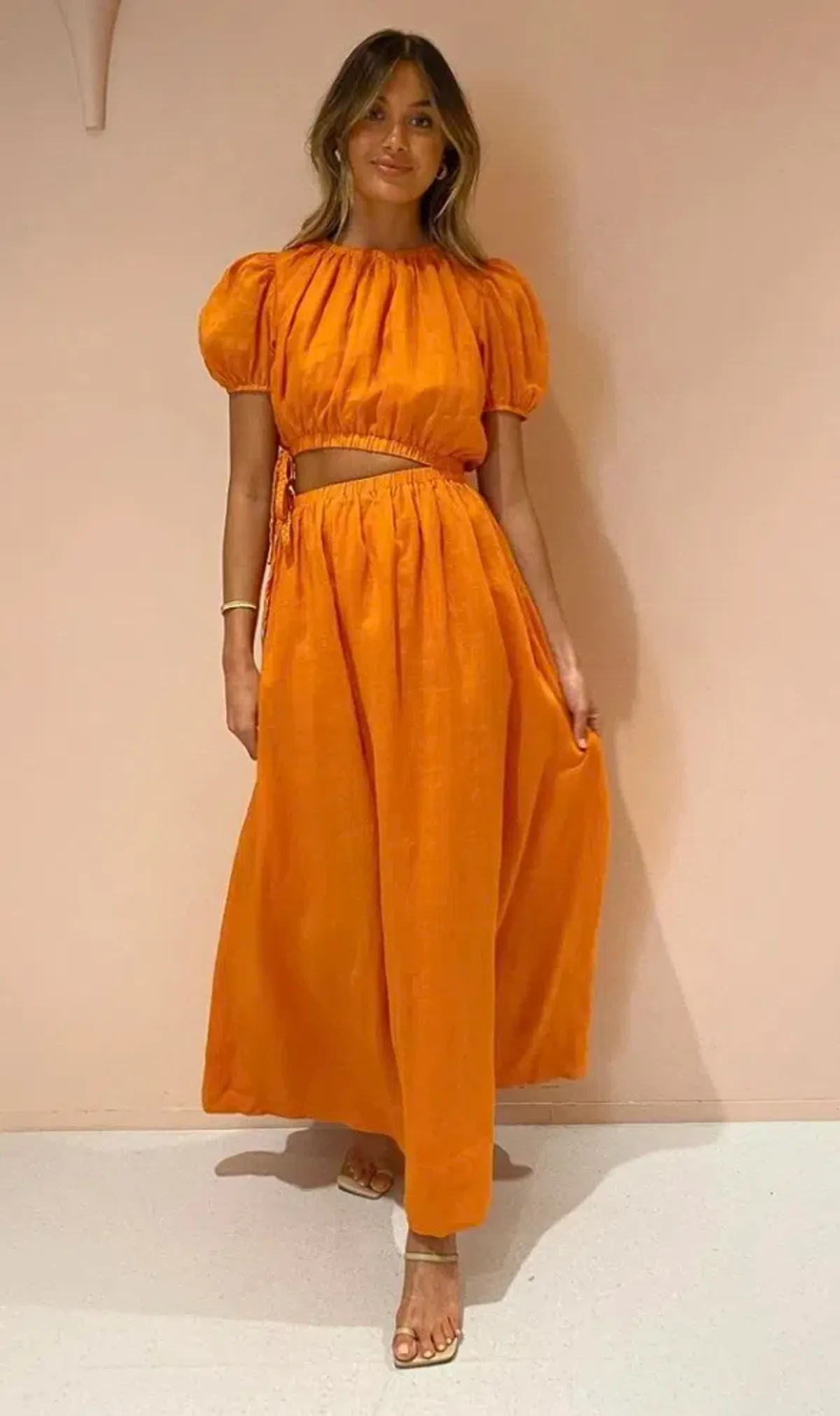 New Romantics Lavender Mist Maxi Dress Marigold Size 8  for rent on The Volte - main image