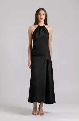 One Fell Swoop La Californie Midi Dress Black Size 8  for rent on The Volte - image 1