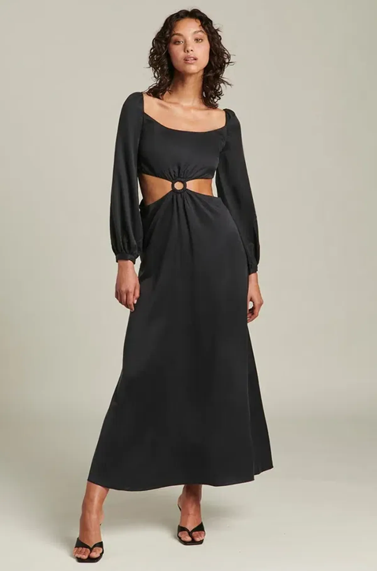 Ginia Sabrina Long Sleeve Dress Black Size 10 for rent on The Volte - main image