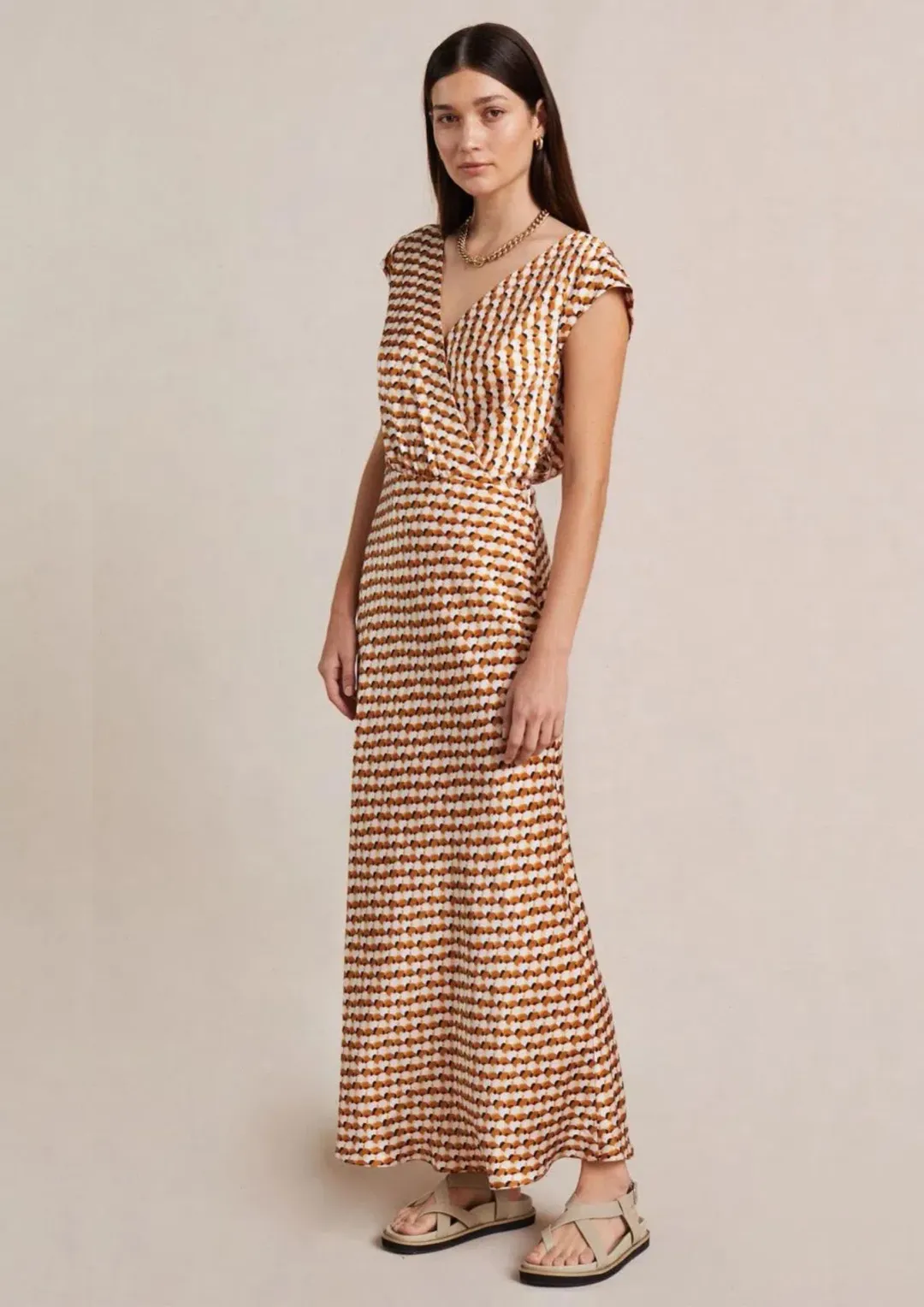 Bec & Bridge Casablanca Wrap Maxi Dress Print Size 10 for rent on The Volte - main image