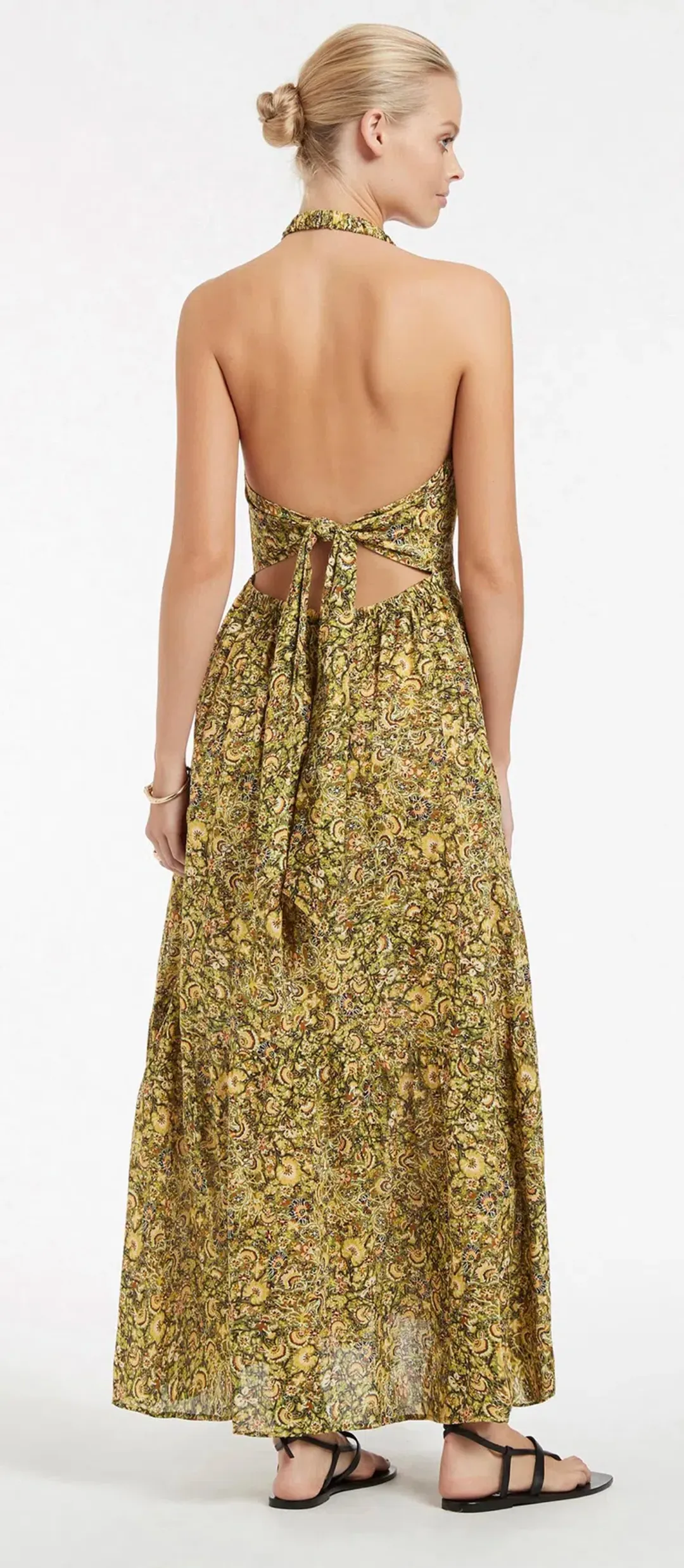 Jets Majorelle Tie Back Maxi Dress Print Size M for rent on The Volte - main image