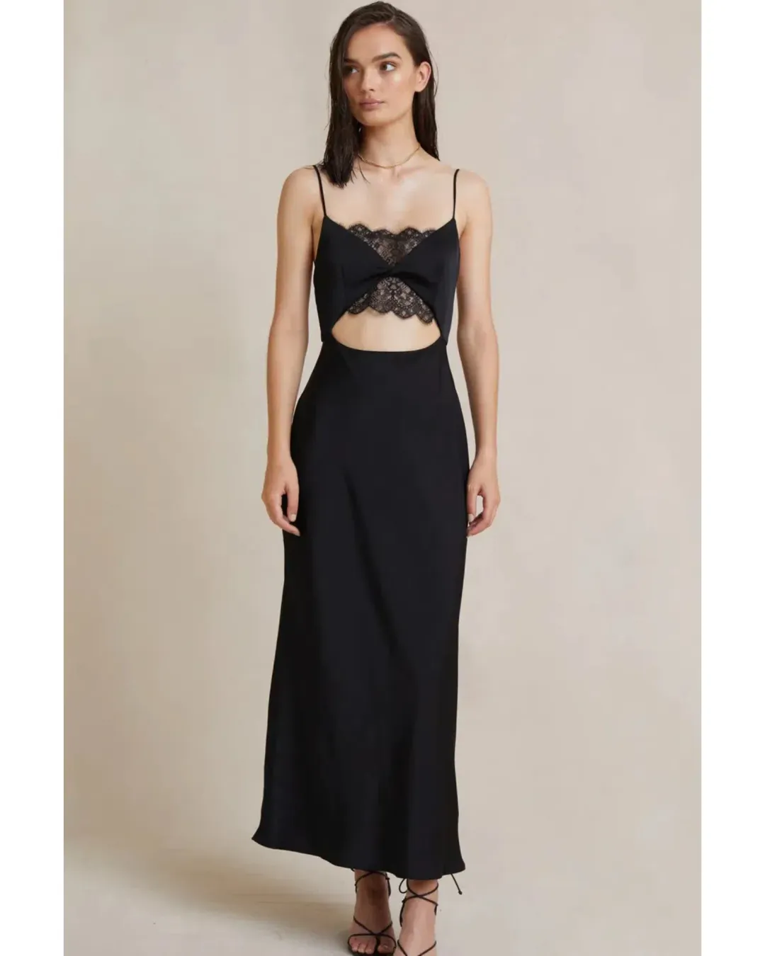 Bec & Bridge Valerie Midi Dress Black Size AU 8 for rent on The Volte - main image