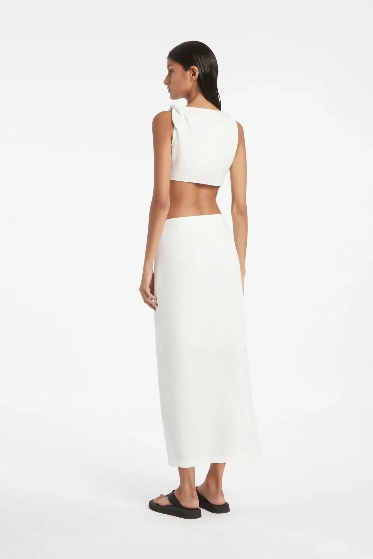  Sir The Label Ambroise Knot Dress White Size 0 for rent on The Volte - main image