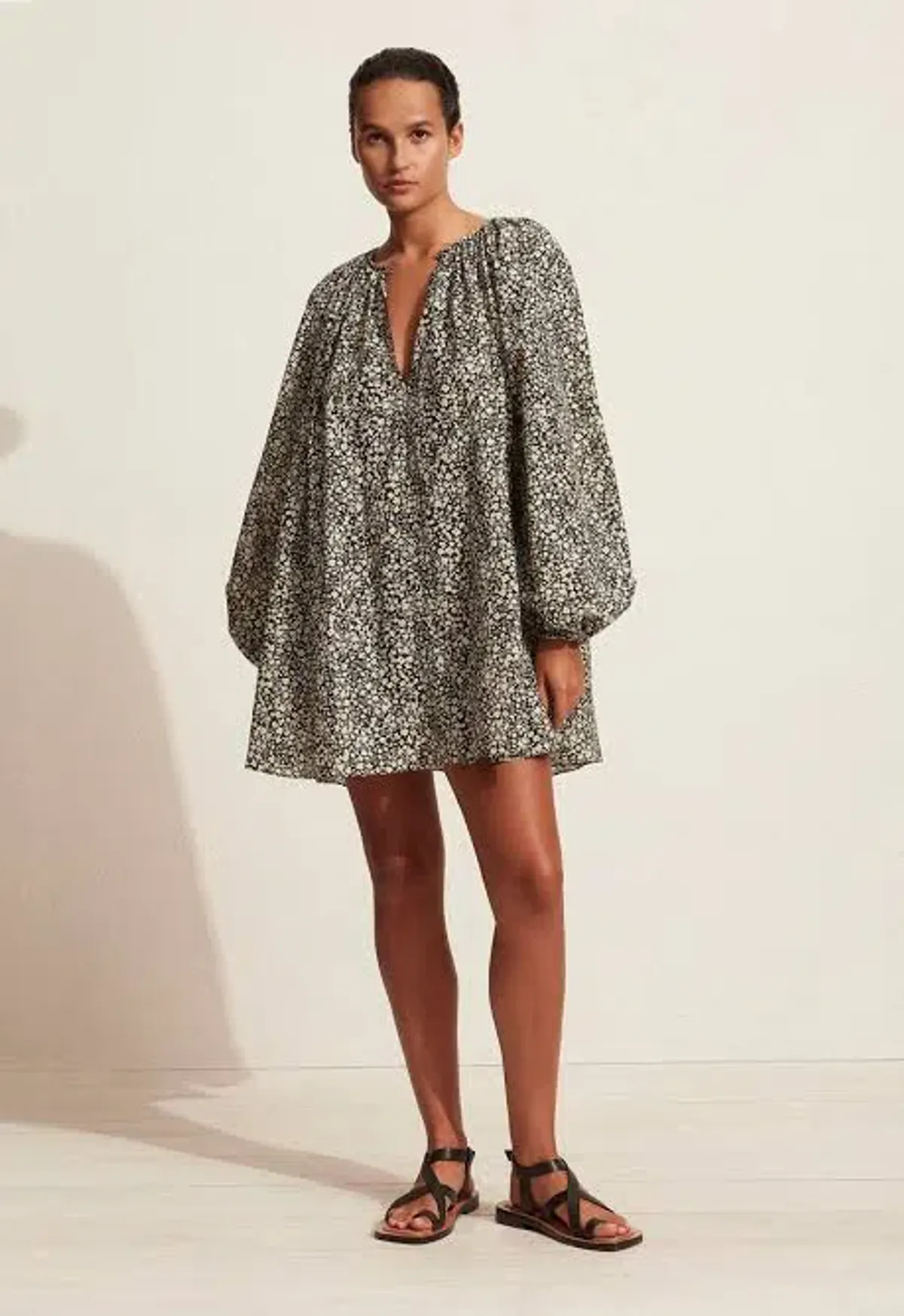 Matteau Voluminous Mini Dress Print Size 3 for rent on The Volte - main image