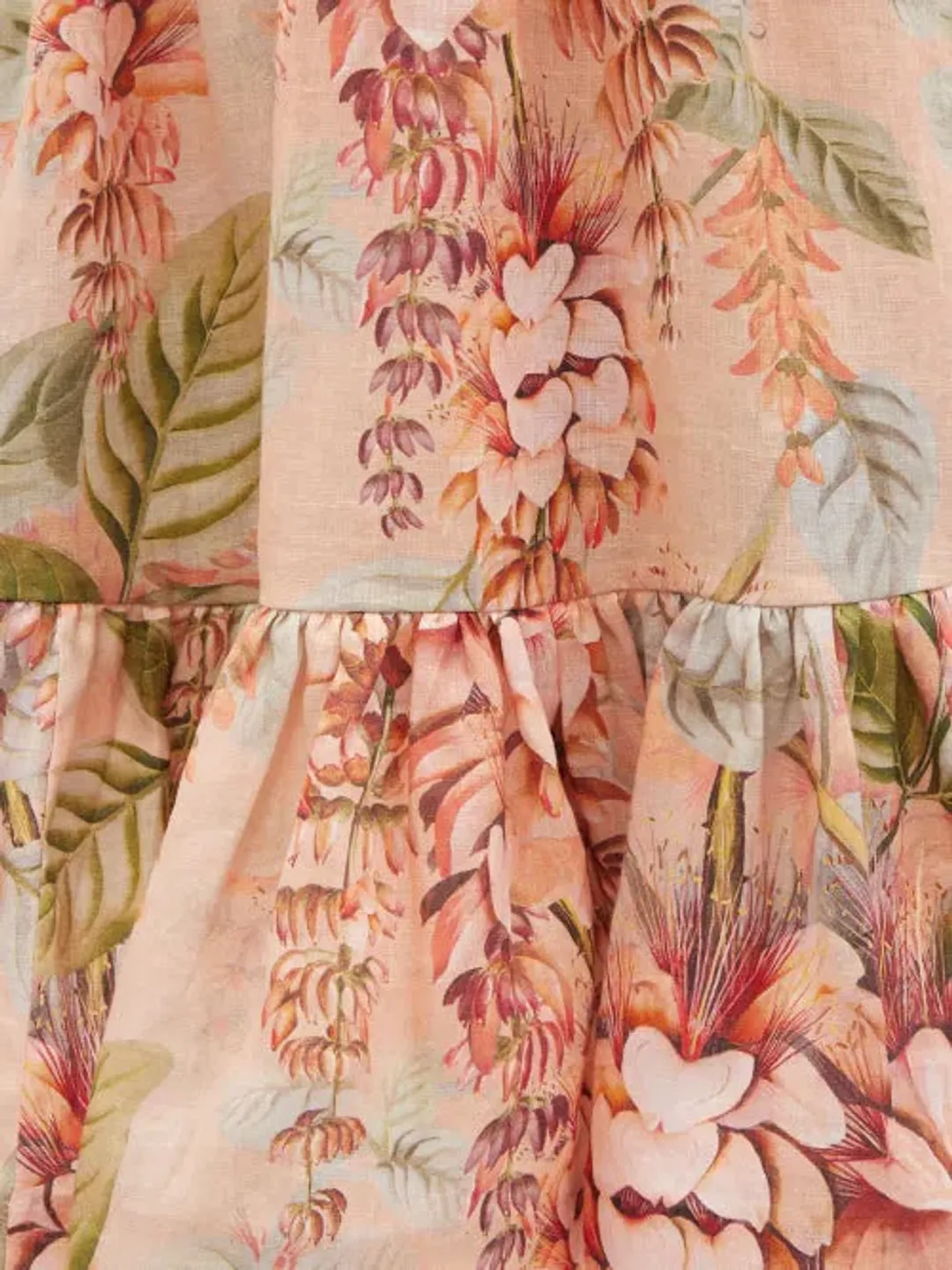 Zimmermann Candescent Plunge Neck Mini Print Size 0 for rent on The Volte - main image