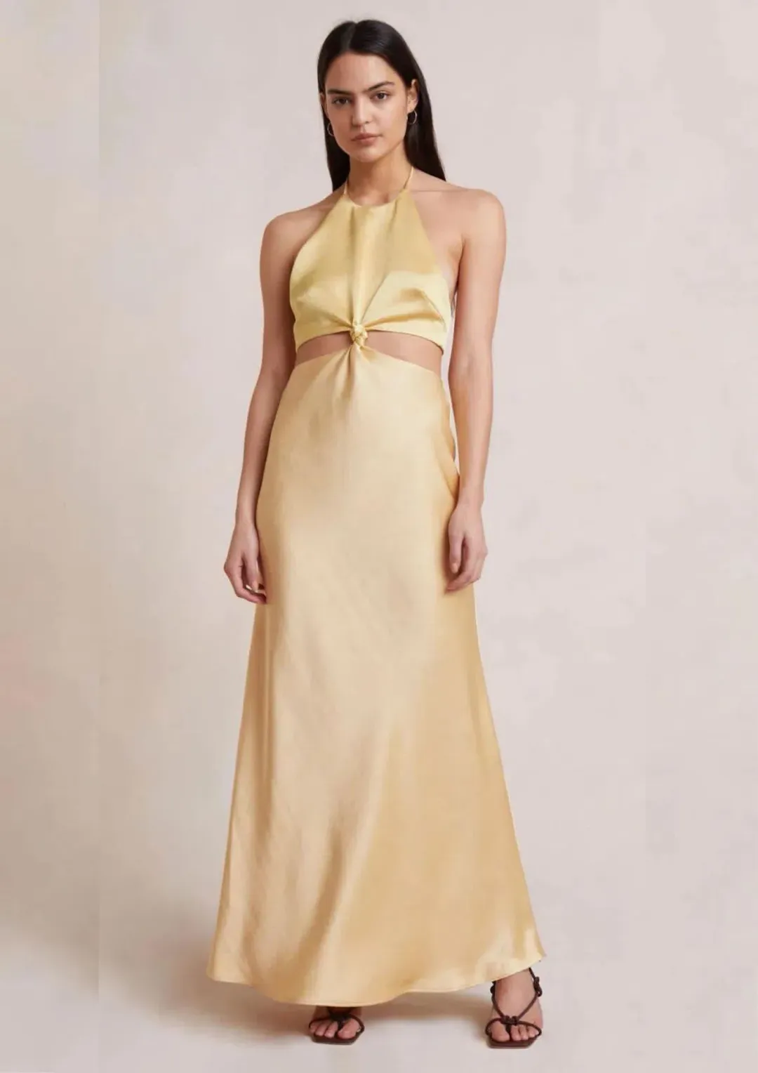 Bec & Bridge Carrie Halter Maxi Dress Multi Yellow Size 16 for rent on The Volte - main image