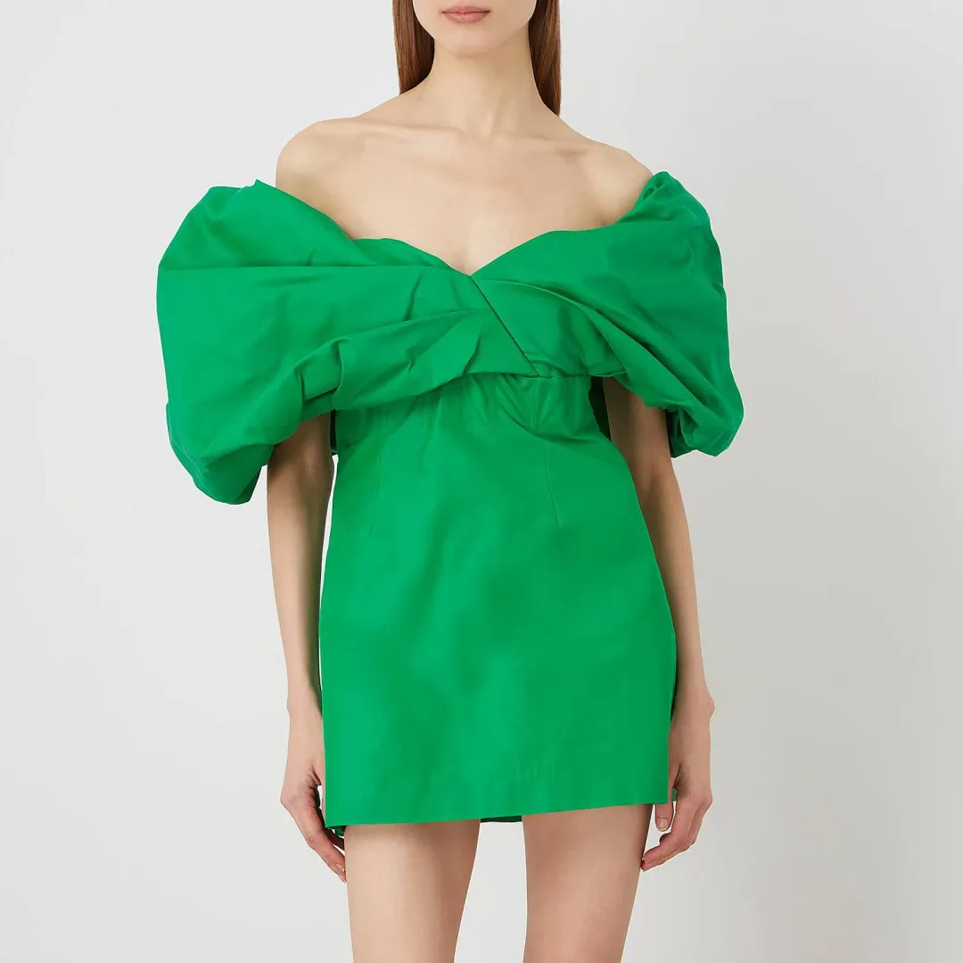 Rachel Gilbert Xavier Mini Dress Green Size 3 / AU 12 for rent on The Volte - main image