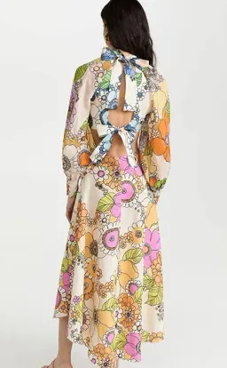 Alemais Farrah Cut Out Midi Dress Print Size 10 for rent on The Volte - image 2