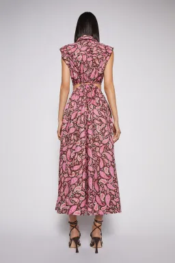 Scanlan Theodore Cotton Paisley Ring Dress Print Size 8  for rent on The Volte - image 3