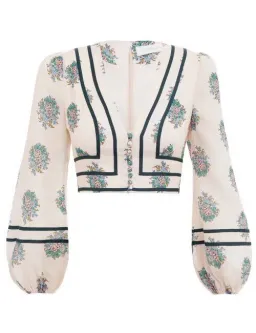 Zimmermann Verity Contrast Bind Top and Pants Set Print Size 3 for rent on The Volte - image 4