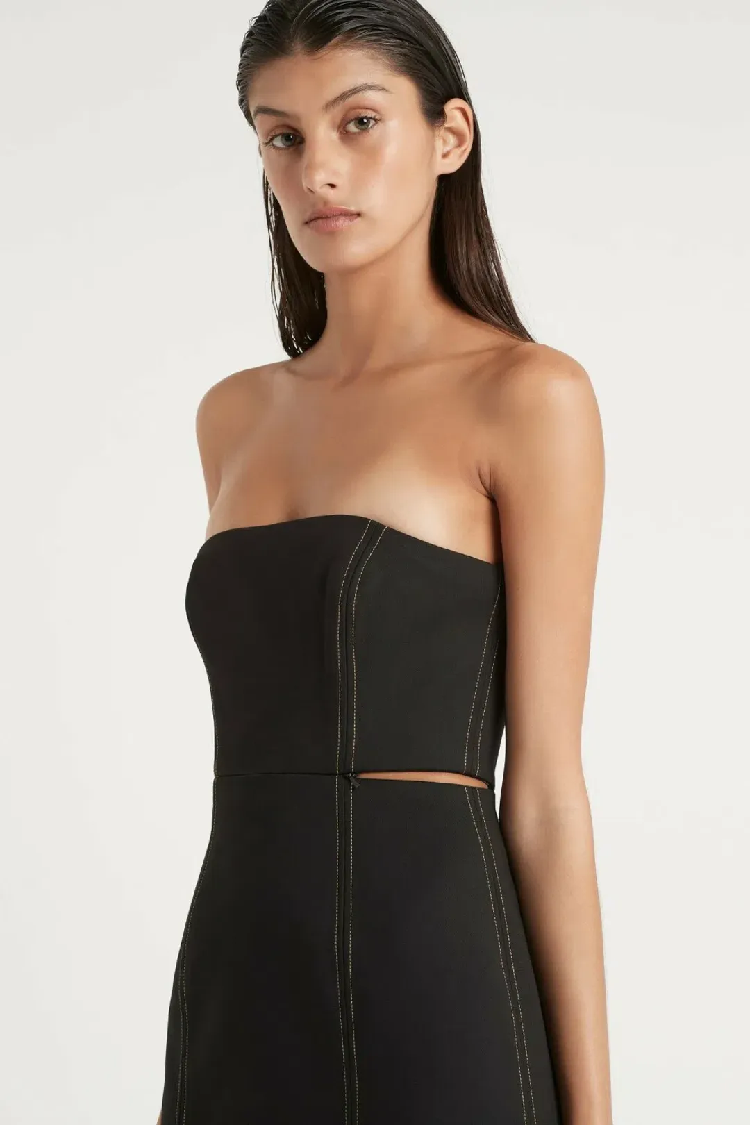 Sir the Label Andre Mini Dress Black Size 8  for rent on The Volte - main image