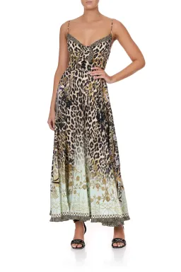 Camilla Long Dress With Tie Front Nomadic Nymph Print Size S for rent on The Volte - image 2