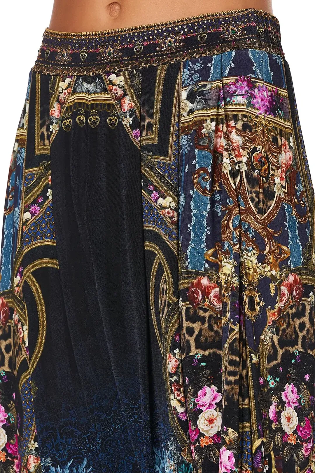 Camilla Jersey Drape Pant Fields of Treasure Print Size S / AU 8 for rent on The Volte - main image