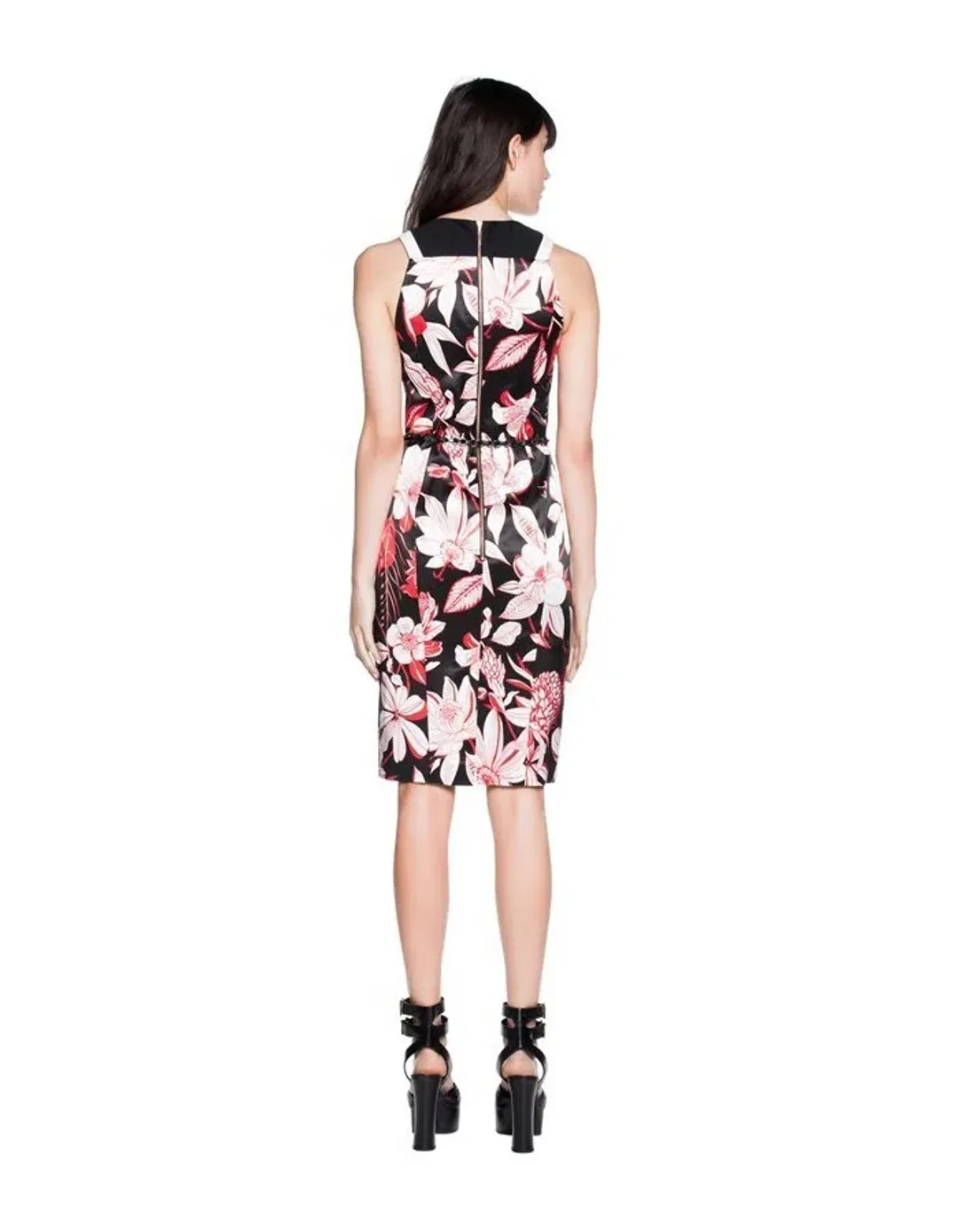Cue Botanical Floral Satin Dress Print Size 6 for rent on The Volte - main image