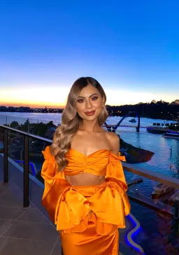 Khirzad Femme Gitamena Corset Top and Desnudo Skirt Set Orange Size XXS / Au 4  for rent on The Volte - image 3