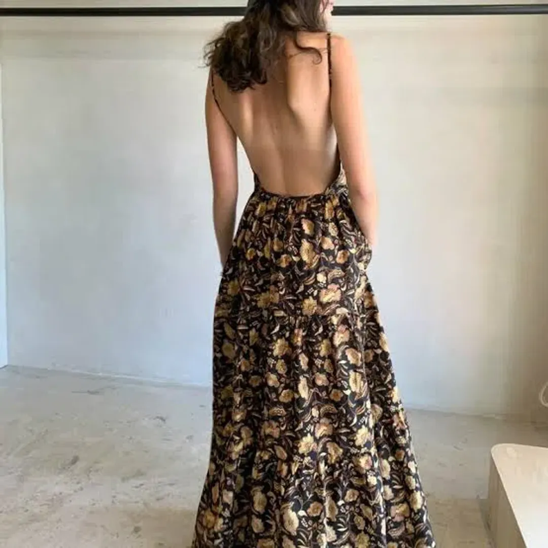 Matteau Tiered Low Back Sundress Print Size 1 for rent on The Volte - main image