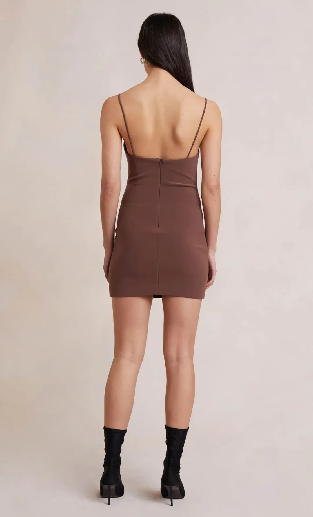 Bec and Bridge Ivy Mini Dress Brown Size 8  for rent on The Volte - main image