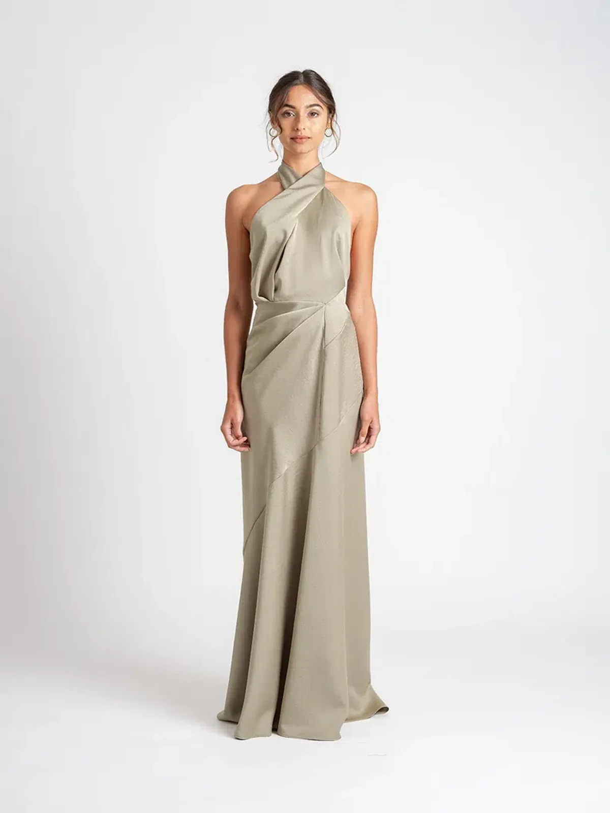 One Fell Swoop Zion Maxi Dress in Serpent Green Size 6  for rent on The Volte - main image