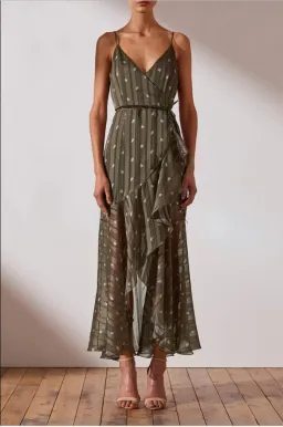 Shona Joy Reed Wrap Dress for rent on The Volte - image 2
