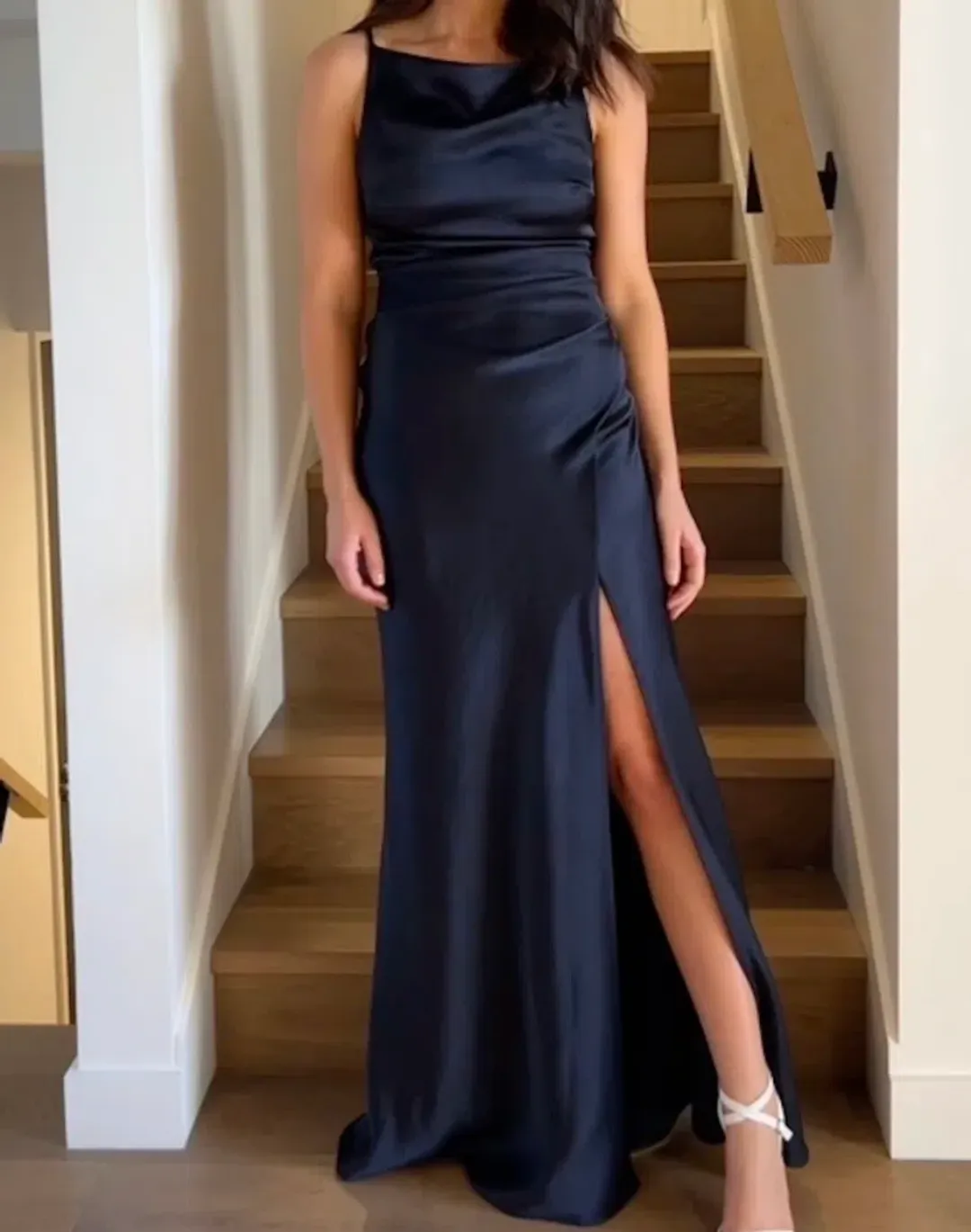 Bec & Bridge The Dreamer Maxi Dress Navy Size 8 for rent on The Volte - main image