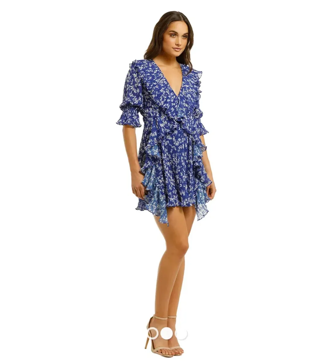 Talulah Mediterranean Minx Mini Dress Blue Size 10 for rent on The Volte - main image