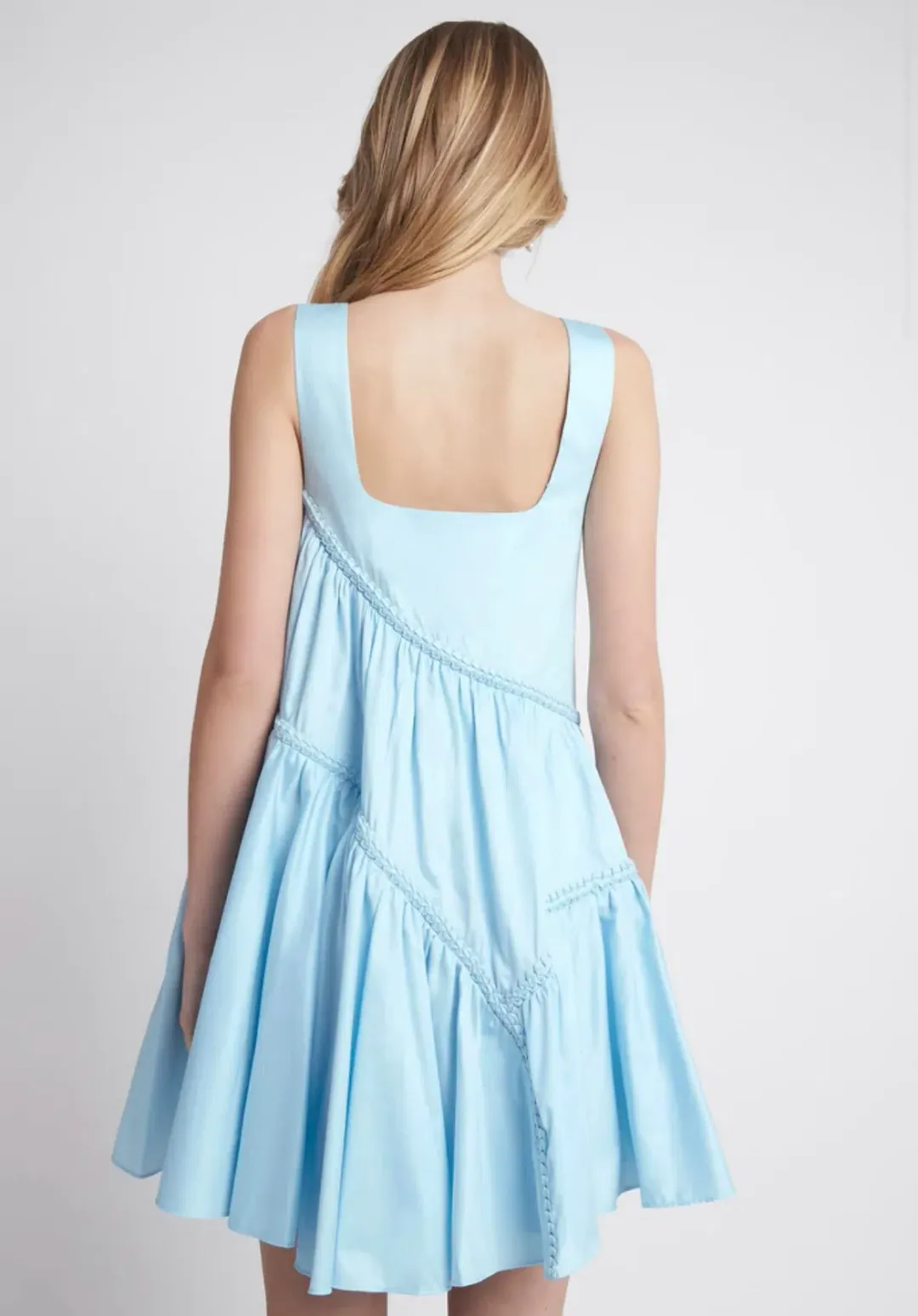 Aje Casabianca Sleeveless Braided Dress Blue Size 12 for rent on The Volte - main image
