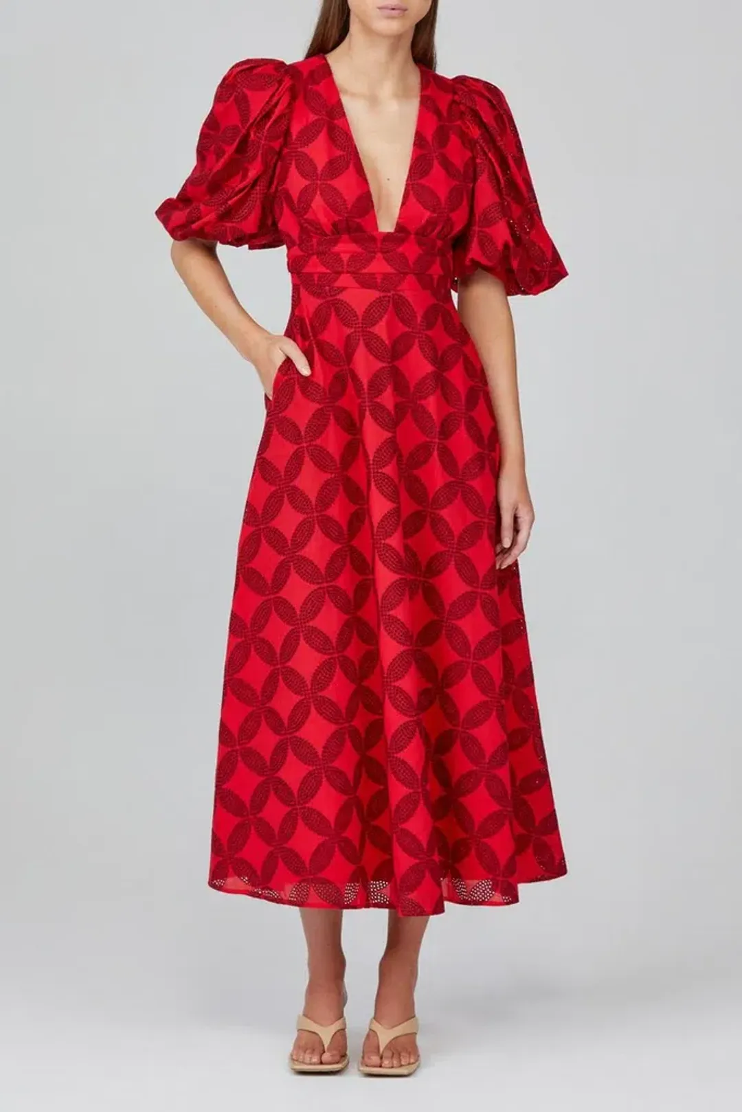 Acler Hamilton Dress Red Size 14 for rent on The Volte - main image