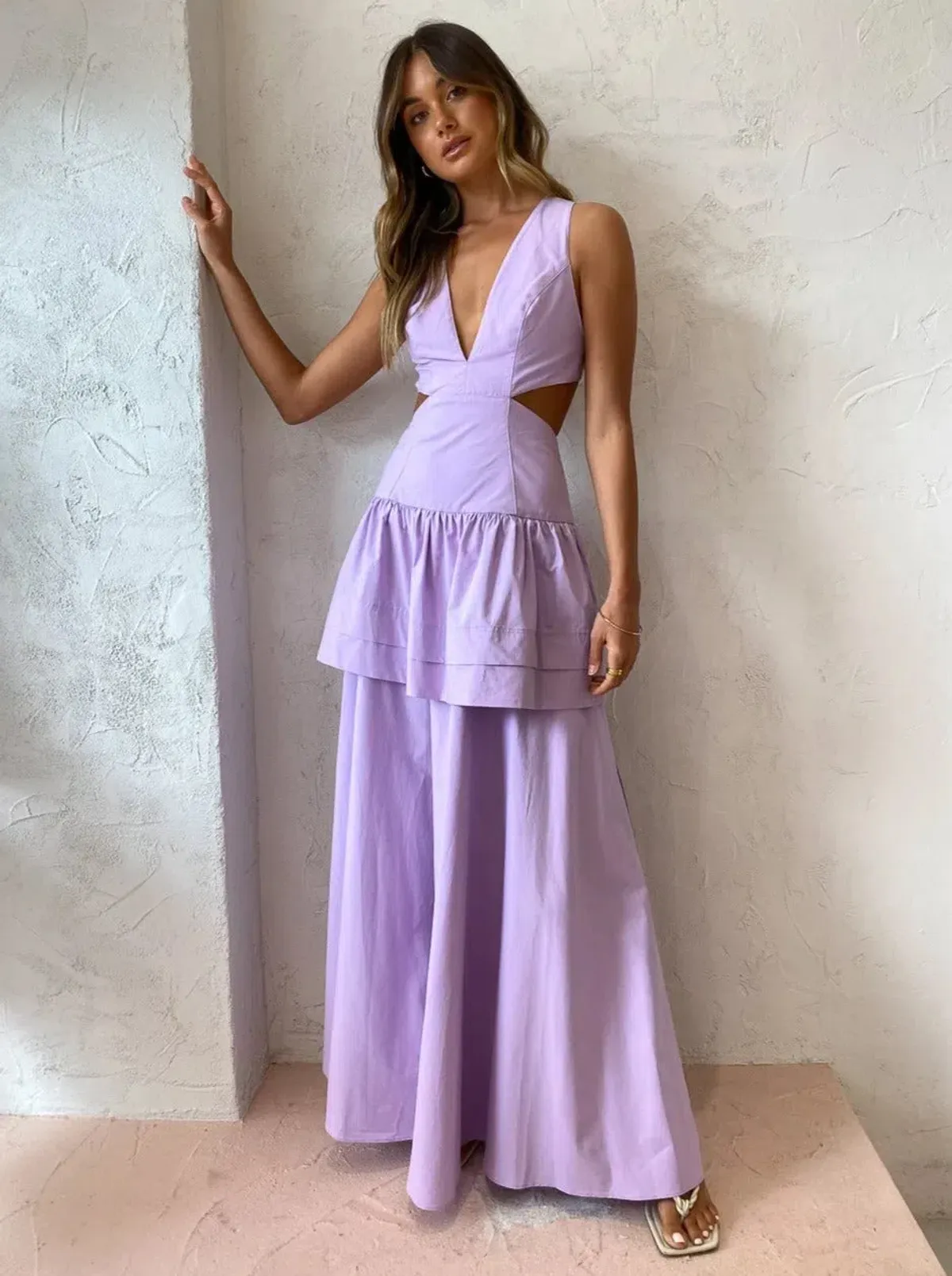 Manning Cartell Sweet Escape Maxi Dress Lilac Size 8  for rent on The Volte - main image