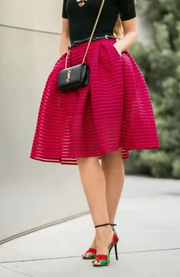 Maje Julien Neoprene Skirt Pink Size 10 for rent on The Volte - image 3