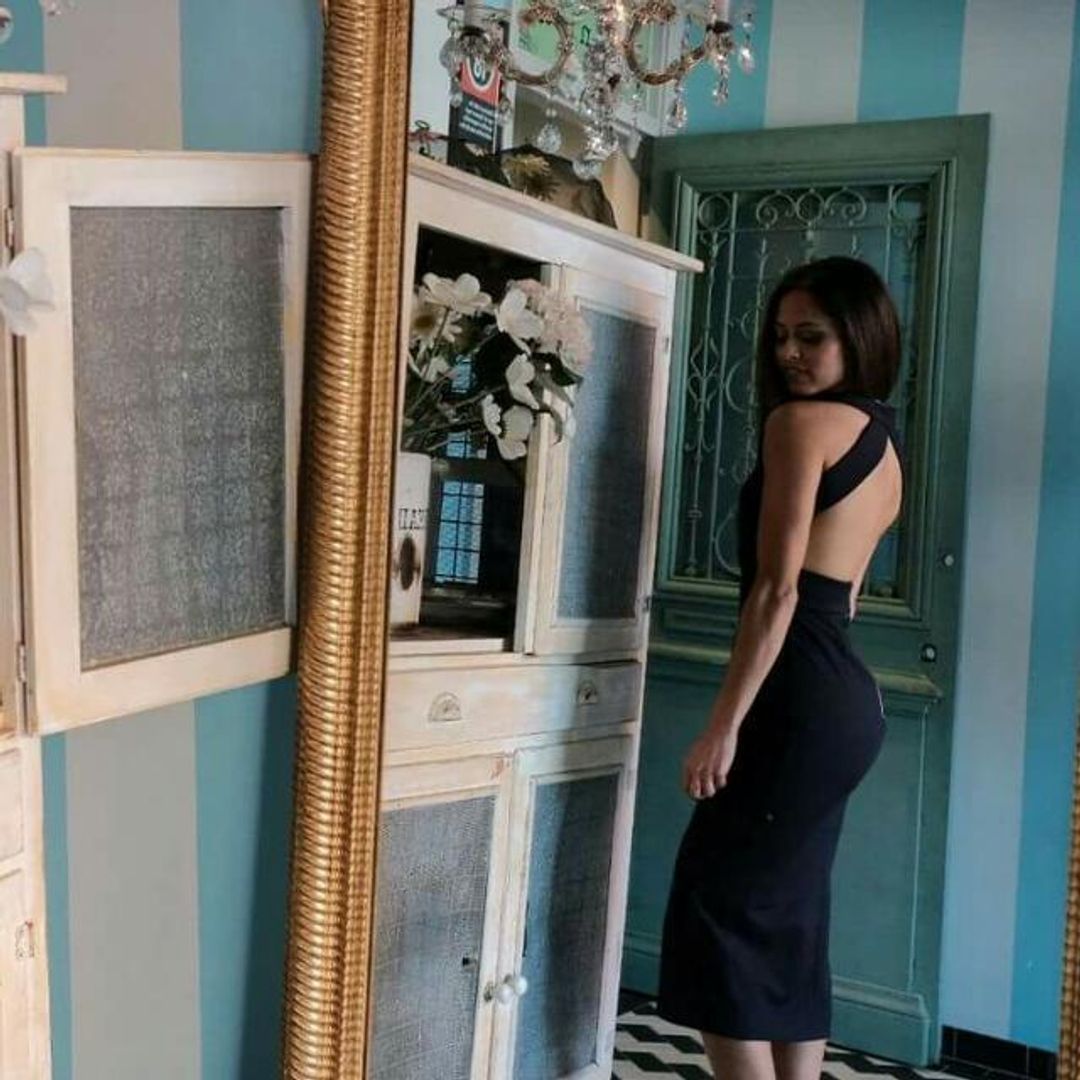 Nicholas Ponte Wrap Halter Dress (Navy) - Size 8  for rent on The Volte - main image