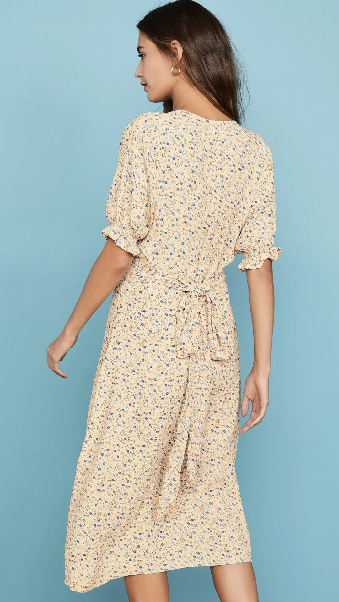Faithfull the Brand Farrah Midi Dress Print Size 10 for rent on The Volte - main image