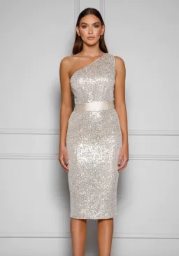 Elle Zeitoune Allene Dress Champagne SIlver Size 8 for rent on The Volte - image 1