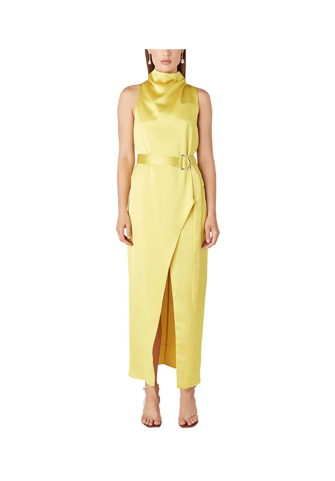 Camilla and Marc Phoebe Drape Dress Yellow Size 10 for rent on The Volte - main image