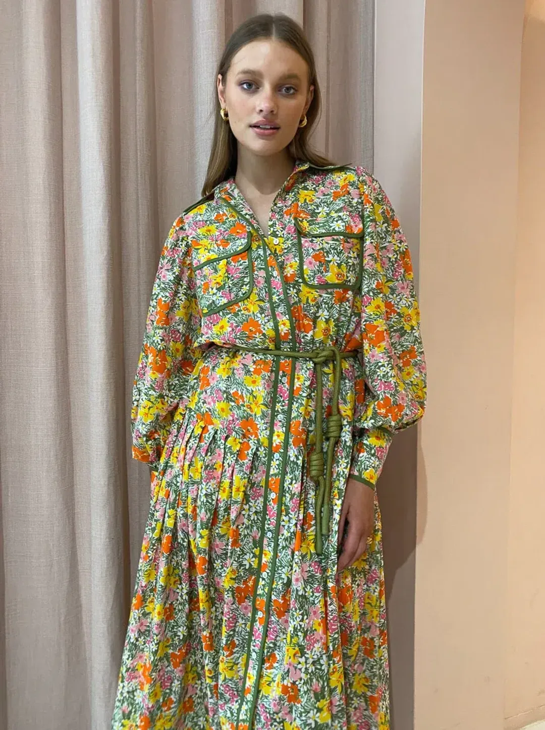 Alemais  Cabana Midi Shirtdress Print Size 12  for rent on The Volte - main image