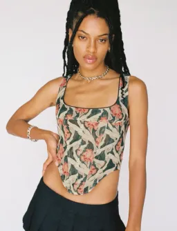 Miaou Campbell Corset and Mini Moni Skirt in Art Nouveau Size 6 for rent on The Volte - image 5