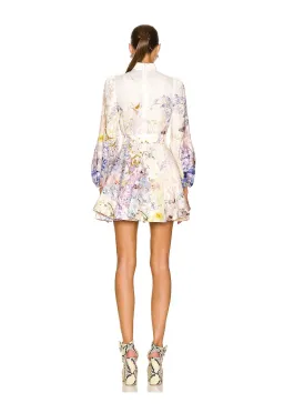 Zimmermann Rhythmic Buttoned Mini Dress Citrus Garden Size 1 / Au 10 for rent on The Volte - image 2