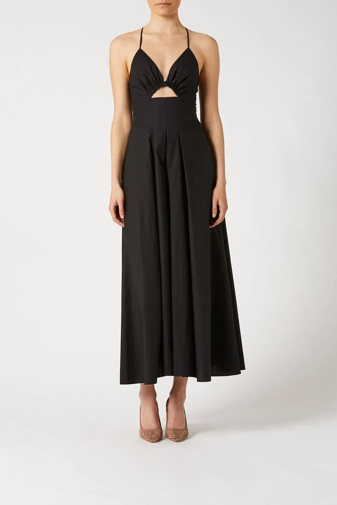 Scanlan Theodore Cotton Strappy Dress Black Size 6 for rent on The Volte - main image