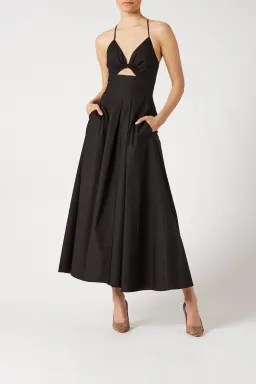 Scanlan Theodore Cotton Strappy Dress Black Size 6 for rent on The Volte - image 2