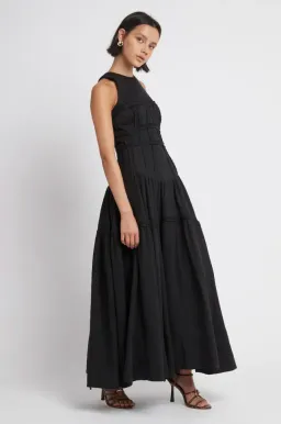 Aje Tidal Corset Midi Dress Black Size 6 for rent on The Volte - image 4
