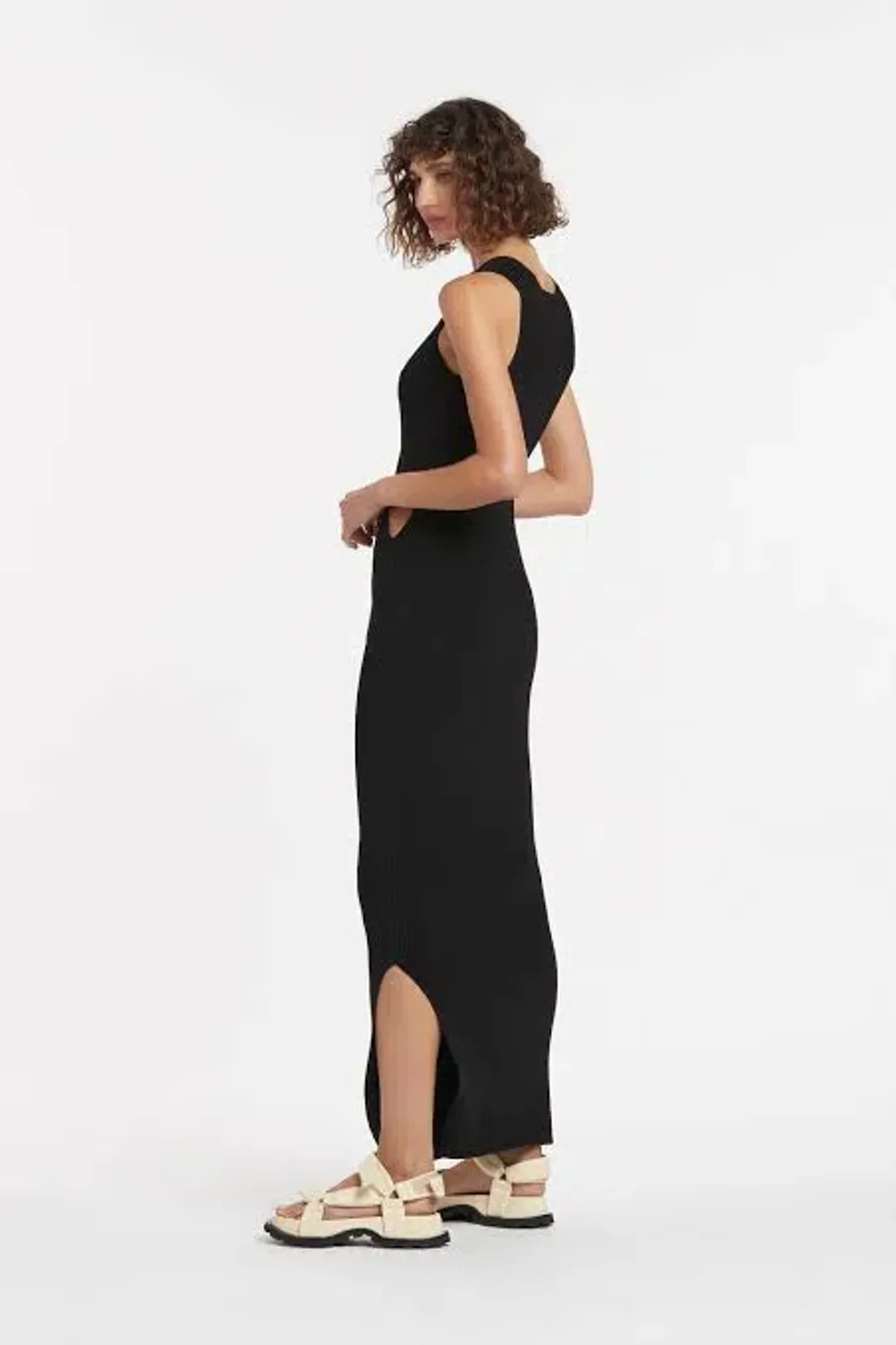 Sir the Label Kelvin Drapped Dress Black Size 1 / AU 8 for rent on The Volte - main image
