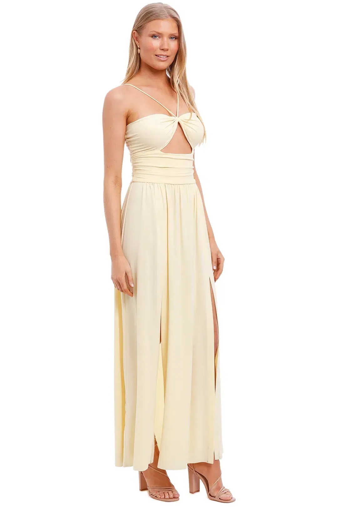 Bec and Bridge Isla Midi Dress Yellow Size 6 for rent on The Volte - main image