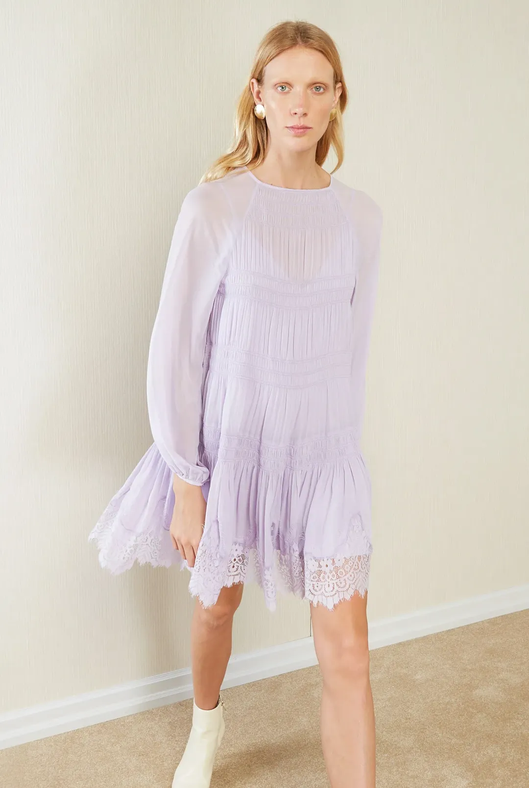 Magali Pascal Dalia Dress Lavender Size M for rent on The Volte - main image