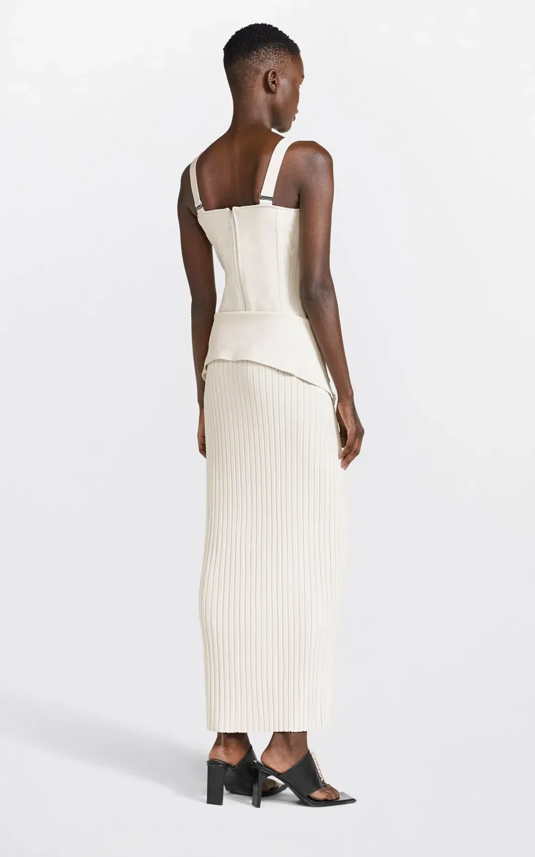 Dion Lee Lace Up Eyelet Skirt and Top Set Beige Size 6 for rent on The Volte - main image