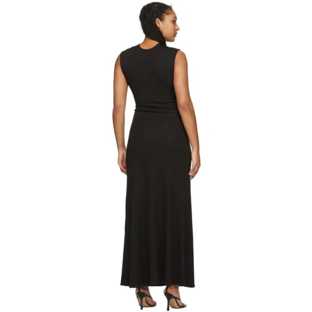 Christopher Esber Black Orbit Ruched Tank Dress Black Size 10 for rent on The Volte - main image