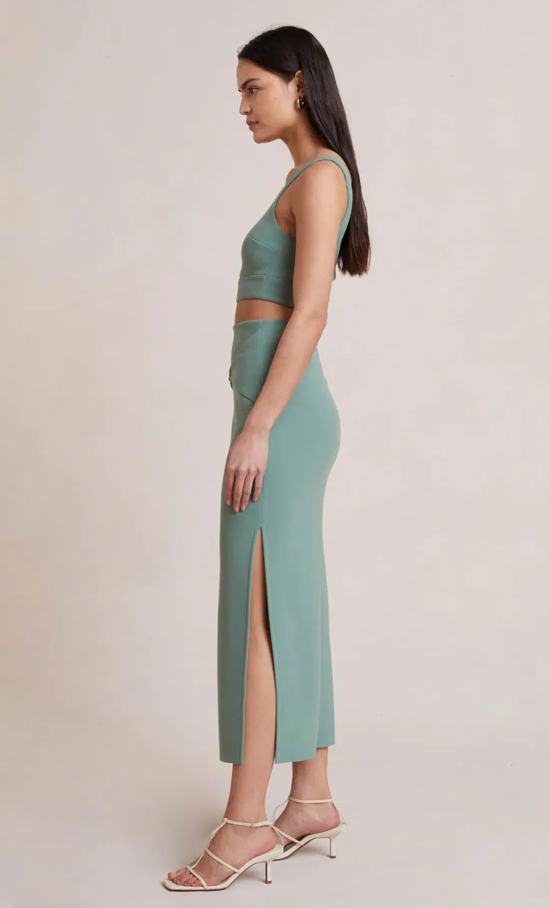 Bec and Bridge Ivy Crop and Skirt Set Green Size 8 for rent on The Volte - main image
