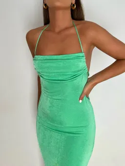 Mélani the Label Ciana Midi Dress Green Size XS for rent on The Volte - image 4