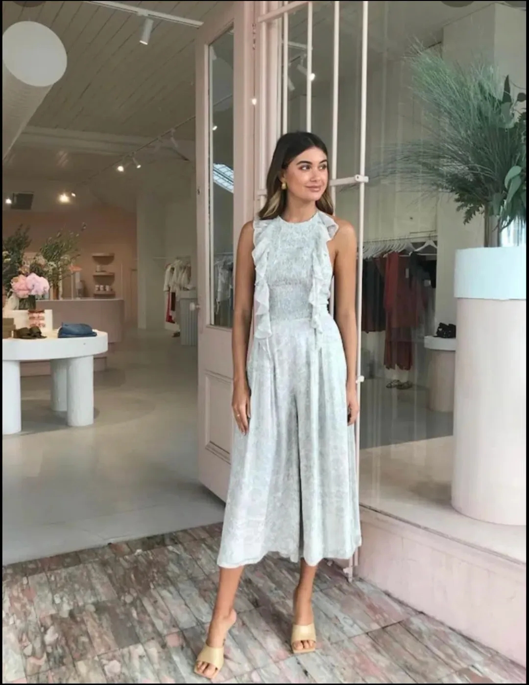 Issy Jumpsuit in Beige Snake Size 10 for rent on The Volte - main image