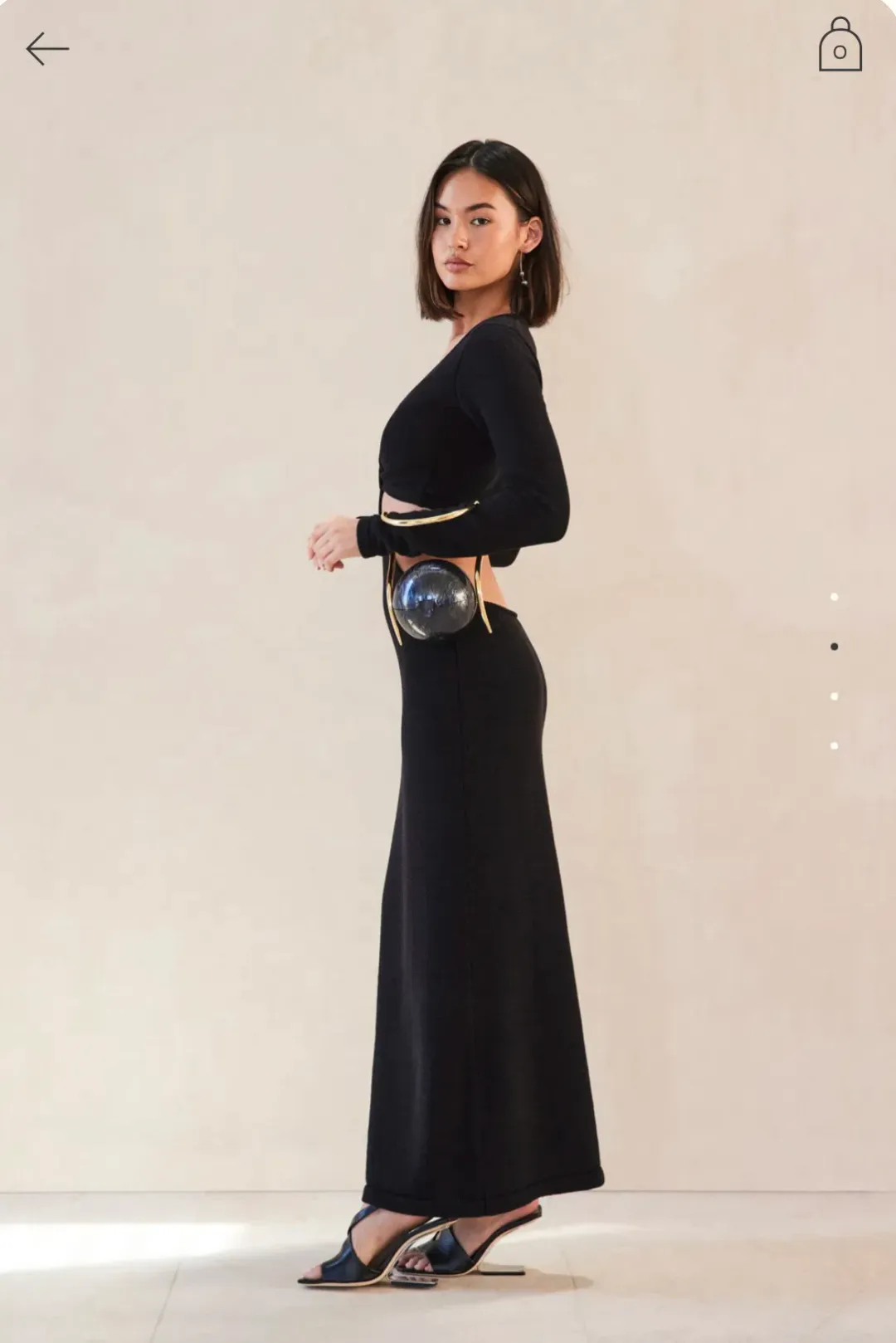 Cult Gaia Jana Knit Dress Black Size S for rent on The Volte - main image