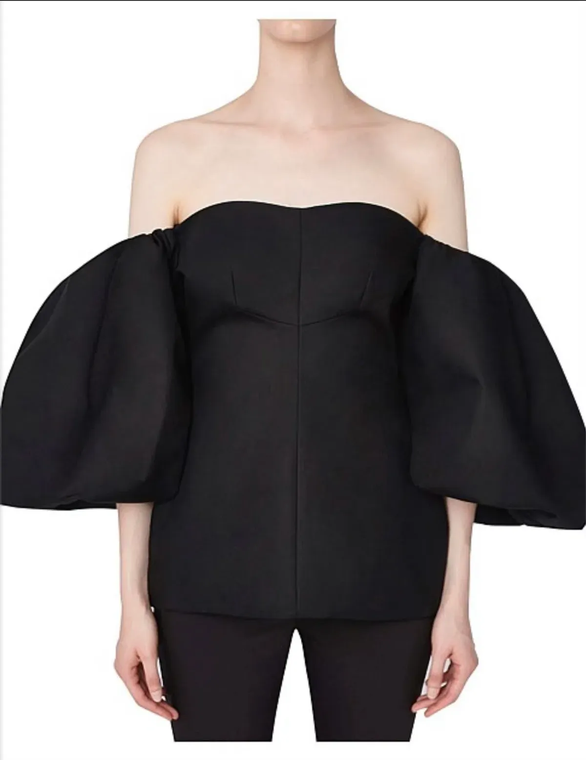 Ellery Countess Shaped Corset Top Black Size 40 for rent on The Volte - main image