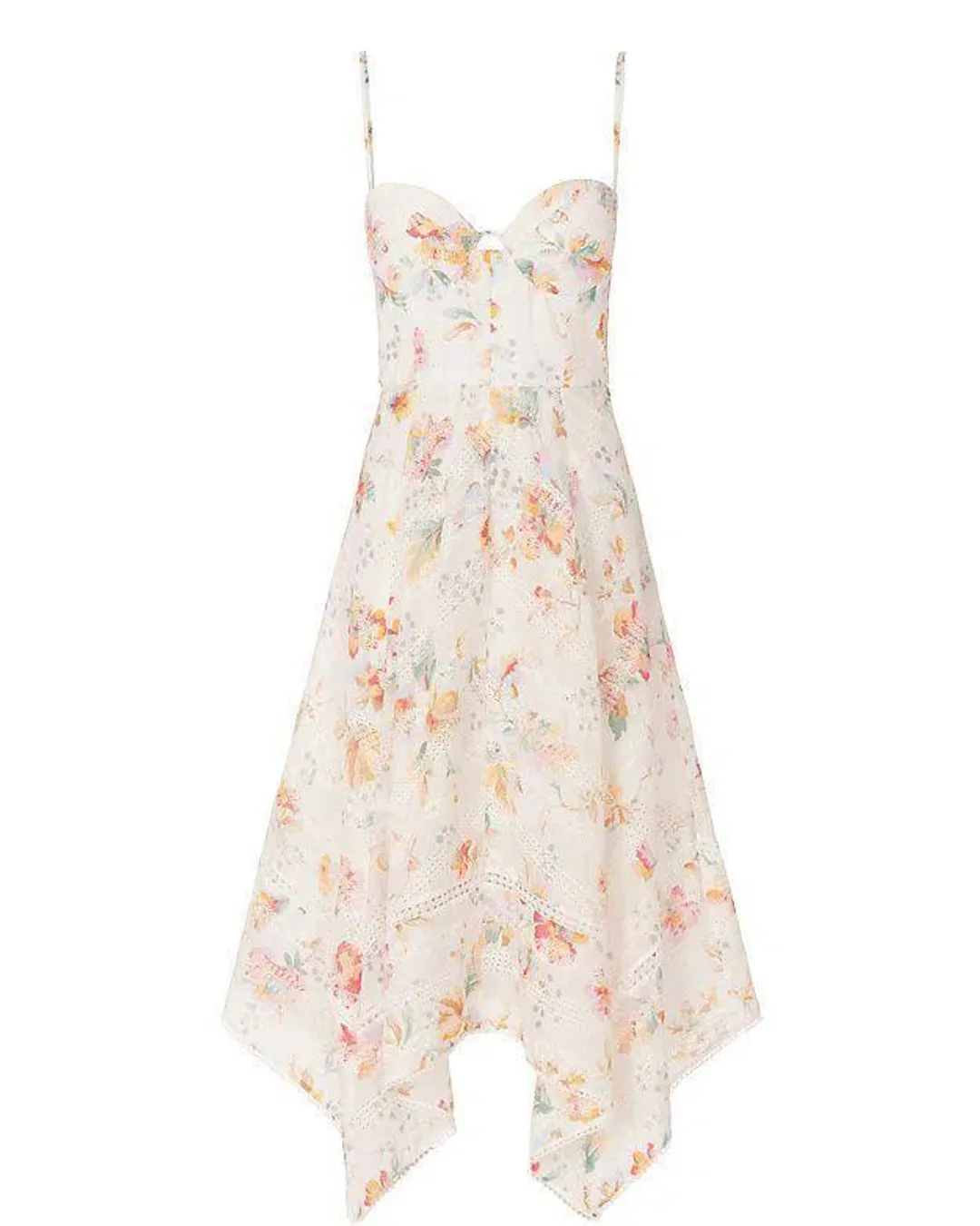 Zimmermann Belle Bustier Midi Dress Floral Size 0 / AU 8 for rent on The Volte - main image